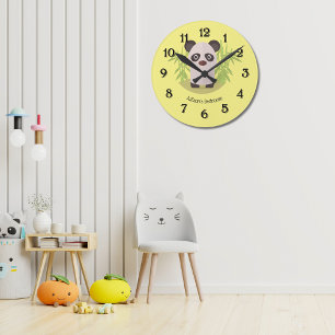 Horloge Ronde Cute Panda