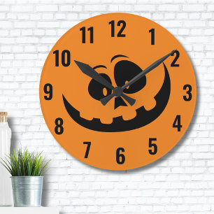 Horloge Ronde Cute simple Jack-o'-lantern
