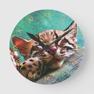 Horloge Ronde Cute Sleeping