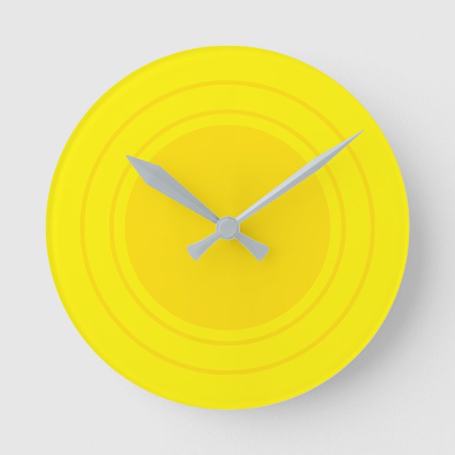 Horloge Ronde Cute yellow sun sunshine illustration est en plein (Recto)