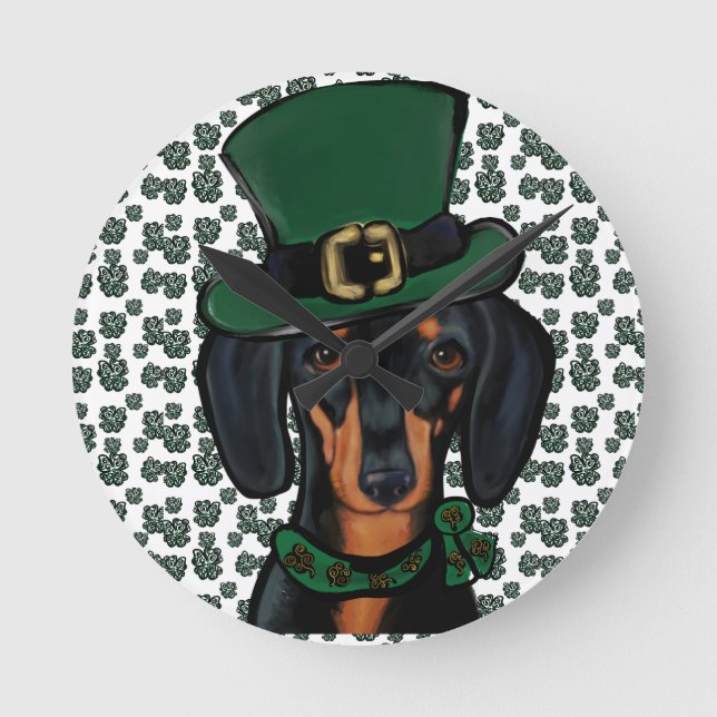 HORLOGE RONDE DACHSHUND           (Recto)