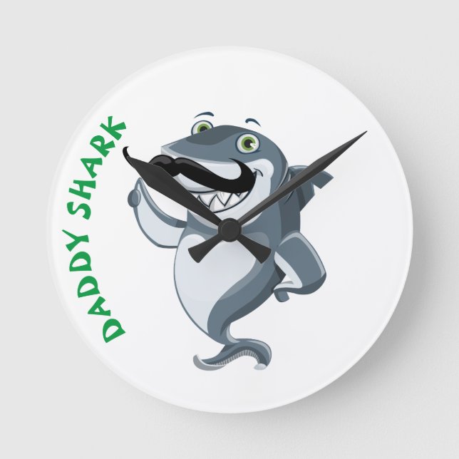 Horloge Ronde Daddy Shark (Recto)