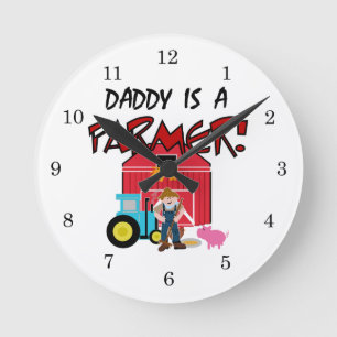 Horloge Ronde daddyisafarmerTEE