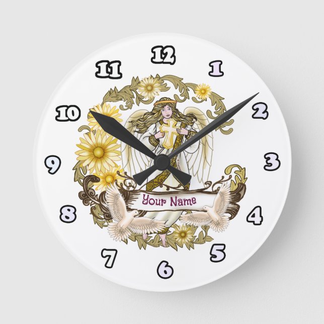 Horloge Ronde Daisy Ange (Recto)