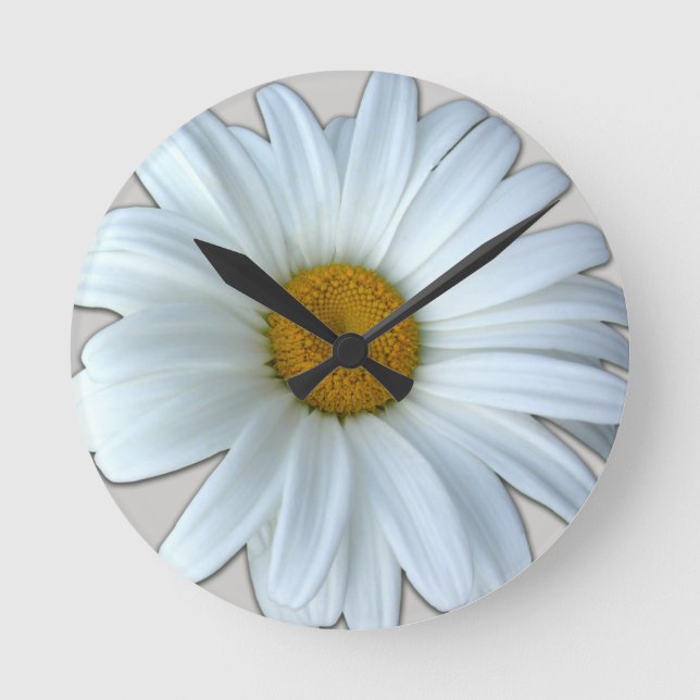 Horloge Ronde Daisy Clock Wildflower Daisies Flower Wall Clock (Recto)