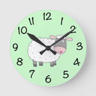 Horloge Ronde Daisy Sheep