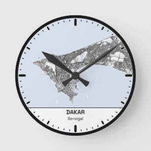 Horloge Ronde Dakar Clock City Line Art