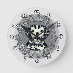 Horloge Ronde Dalmatien Orné