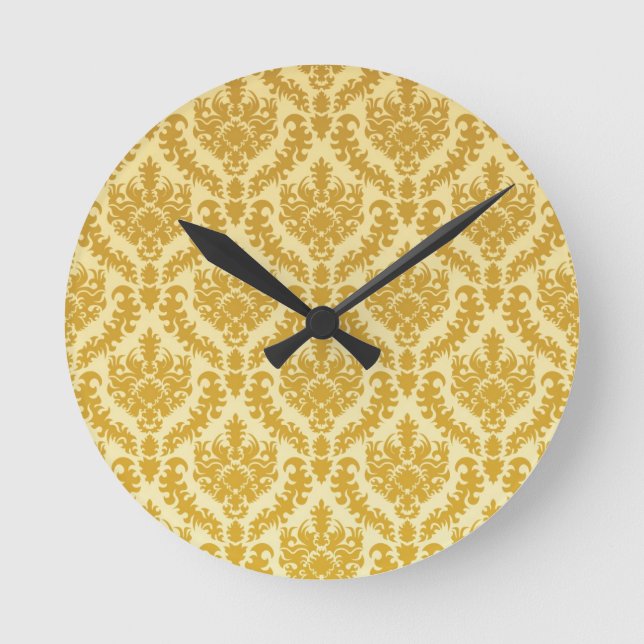 Horloge Ronde Damassé d'or (Recto)