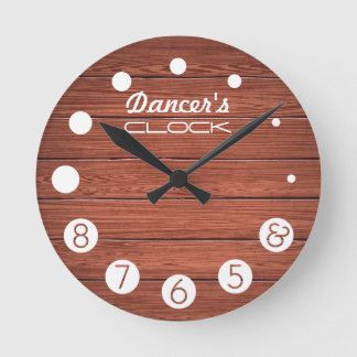 Horloge Ronde Dancer clock with numbers for a Dancer's.