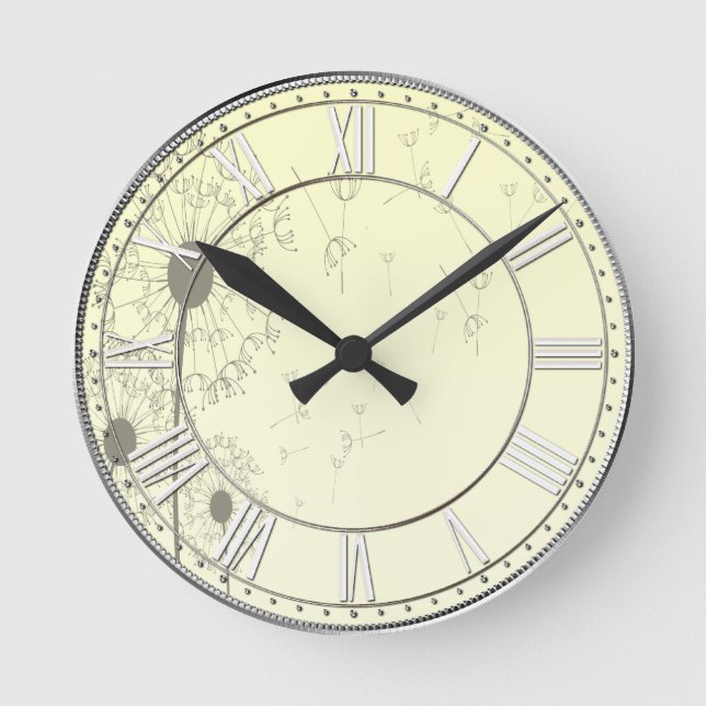 Horloge Ronde Dandelions (Recto)