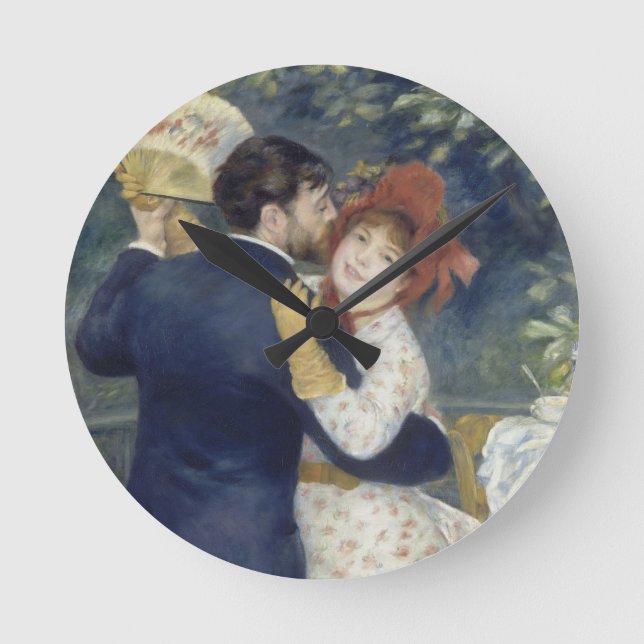 Horloge Ronde Danse de Pays - Renoir Impressionniste peinture (Recto)