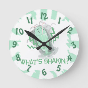 Horloge Ronde Danser drôle Milkshake Cartoon Slogan