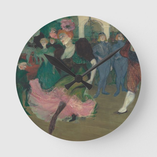 Horloge Ronde Danser le Bolero - Peinture Toulouse-Lautrec (Recto)