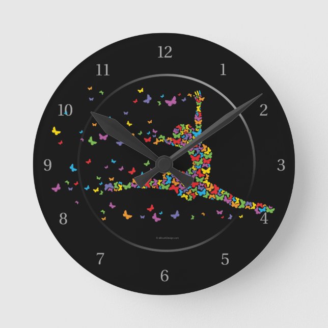 Horloge Ronde Danseur papillon (Recto)