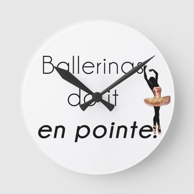 Horloge Ronde Danseuses de ballet alors ! (Recto)
