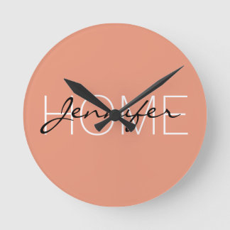 Horloge Ronde Dark salmon color