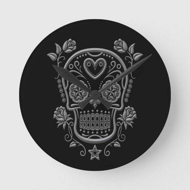 Horloge Ronde Dark Sugar Skull (Recto)