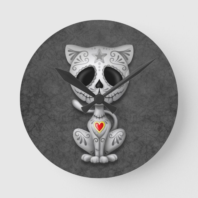 Horloge Ronde Dark Zombie Sugar Kitten (Recto)