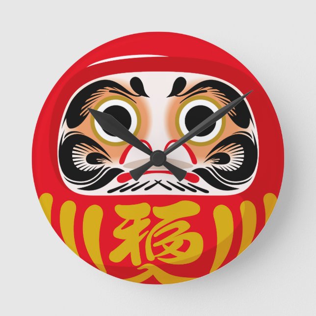 Horloge Ronde Daruma doll (traditional Japanese good luck charm) (Recto)