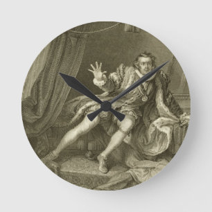 Horloge Ronde David Garrick (1717-79) comme Richard III, Loi V