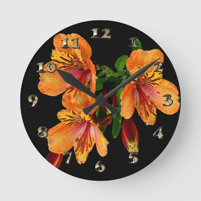 Horloge Ronde Day Lilies (Recto)