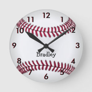 Horloge ronde de base-ball personnalisée