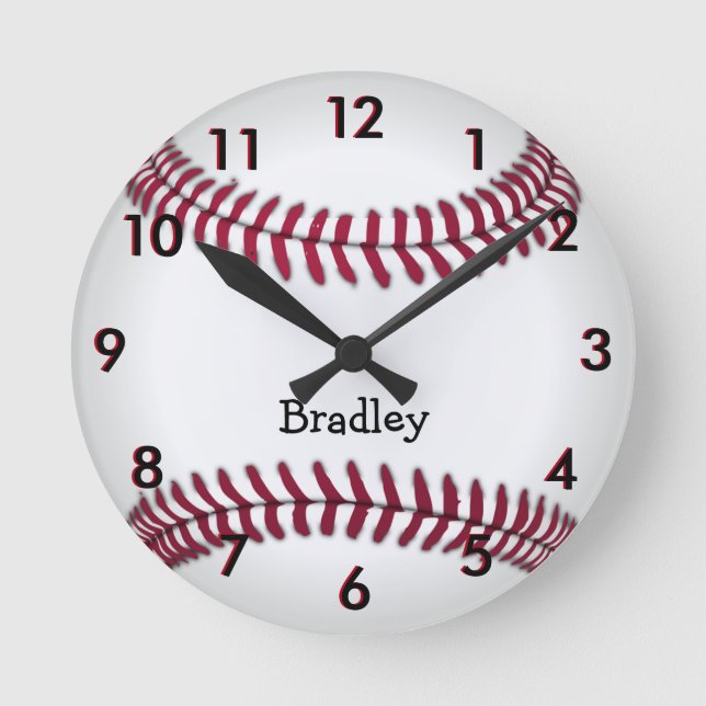 Horloge ronde de base-ball personnalisée (Recto)