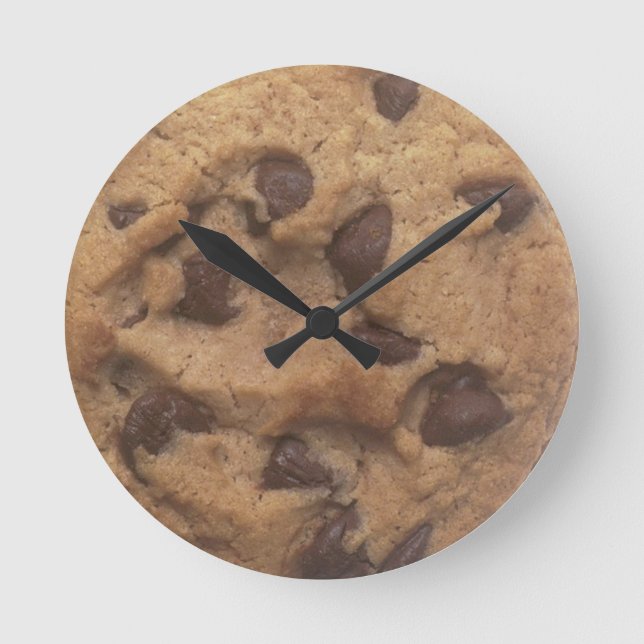 Horloge ronde de biscuits à base de chocolat (Recto)