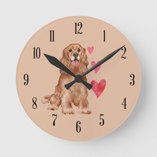 Horloge ronde de Cocker Spaniel (Recto)