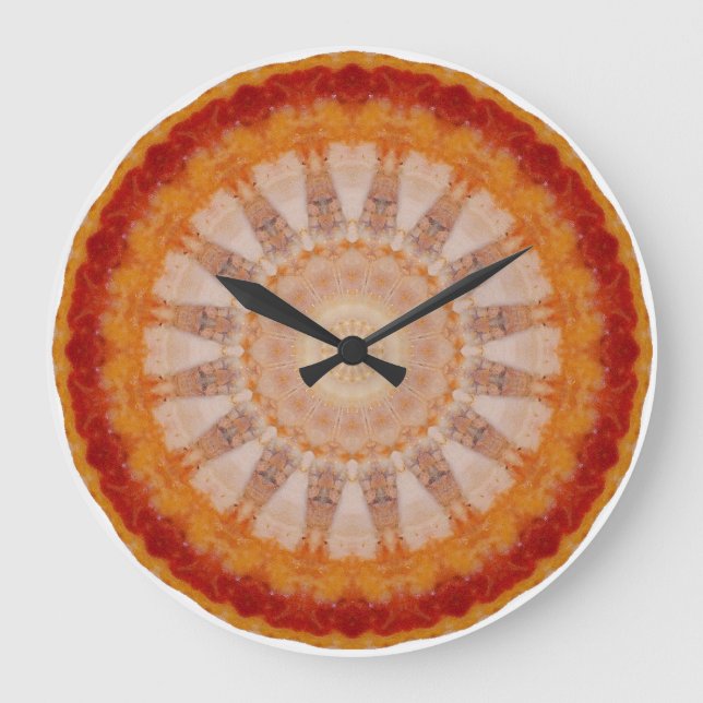Horloge ronde de conception de pizza (Recto)