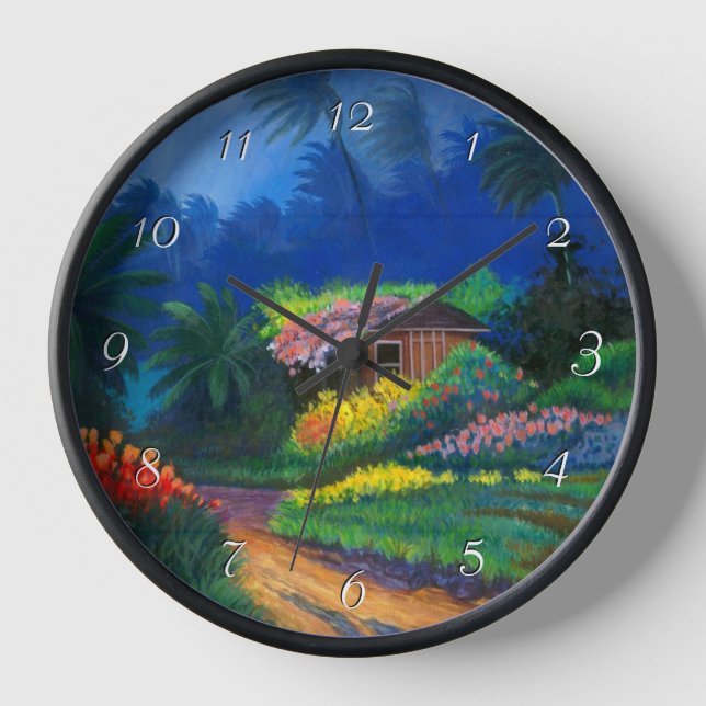 Horloge ronde de la cabane de l'île peinte (Recto)