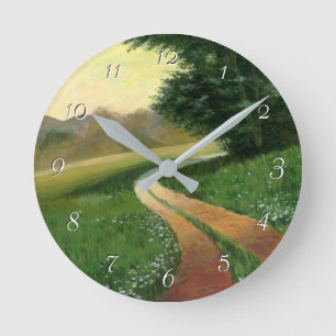 Horloge ronde de la route de Country Dirt