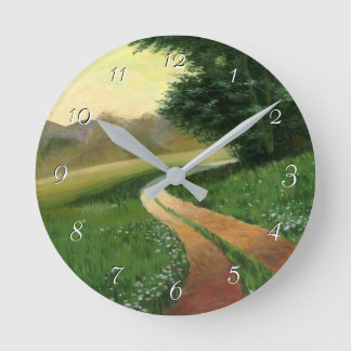 Horloge ronde de la route de Country Dirt