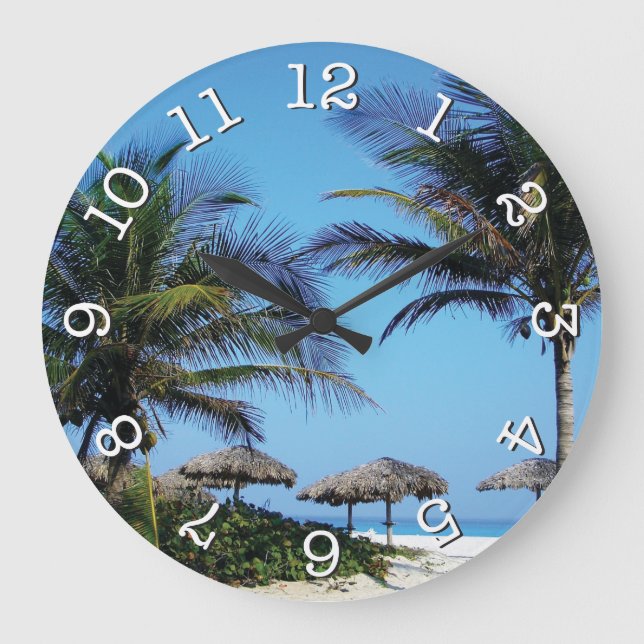 Horloge ronde de la scène de plage (Recto)