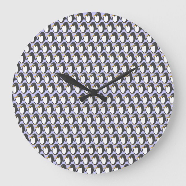 Horloge ronde de l'invasion de pingouins (Recto)