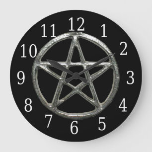 Horloge ronde de pentagramme