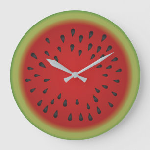 Horloge ronde de Watermelon Cutaway