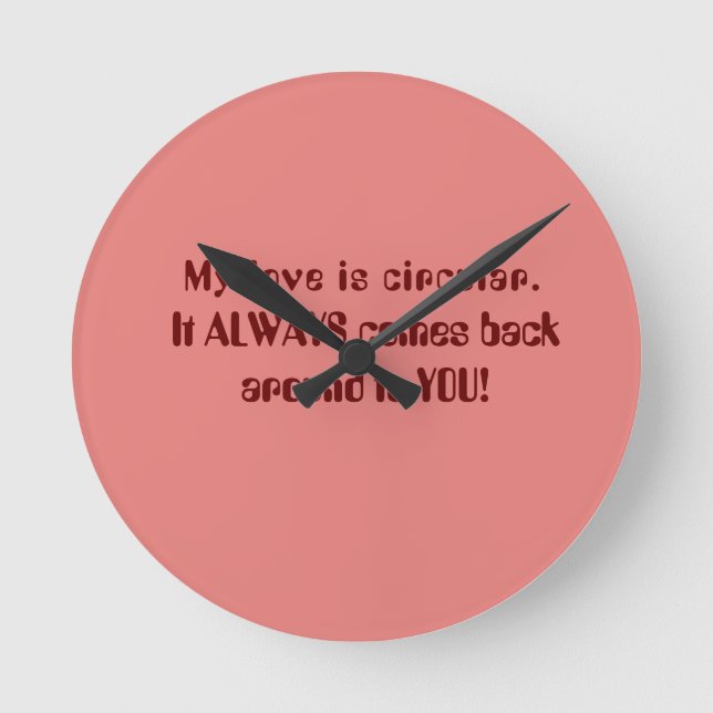 Horloge Ronde Déclaration d'amour (Recto)