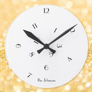 Horloge Ronde Décoration de chambre avec des nombres brouillés e