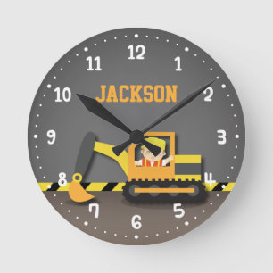 Horloge Ronde Décoration de chambre de garçons pour chantier ave