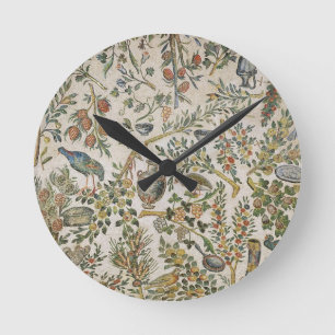 Horloge Ronde Décoration de plafond avec des fleurs et des