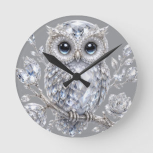 Horloge Ronde Décoration magique nocturne élégante de hibou arge