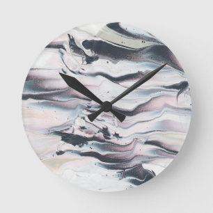 Horloge Ronde Découpe marbling V