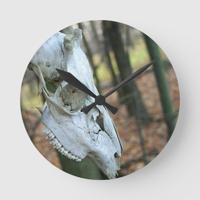 Horloge Ronde Deer Skull Clock (Recto)