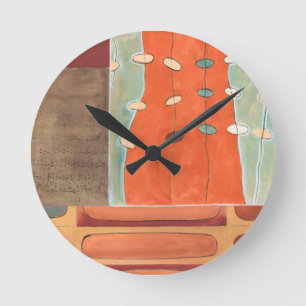 Horloge Ronde Défilé abstrait des oeufs par Bruyère J Vess