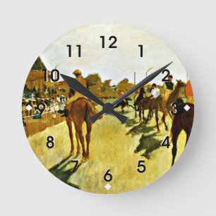 Horloge Ronde Degas : Racehorses Before the Stand