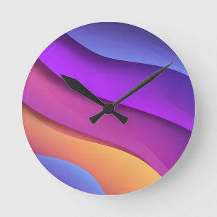 Horloge Ronde Dégradé d'onde vibrant