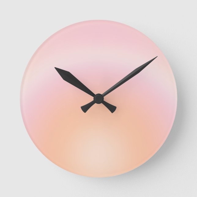 Horloge Ronde Dégradé Fuzz Peach (Recto)