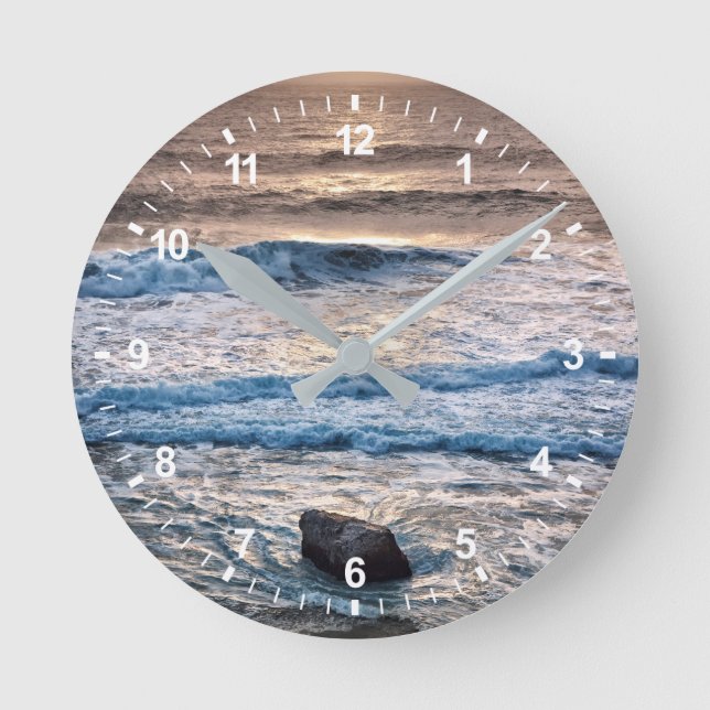 Horloge Ronde Delicate Beach Sunset (Recto)